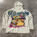 1994 Freeze The Flintstones x University of Michigan Wolverines All-Over Print (AOP) Long Sleeve T-Shirt Hoodie