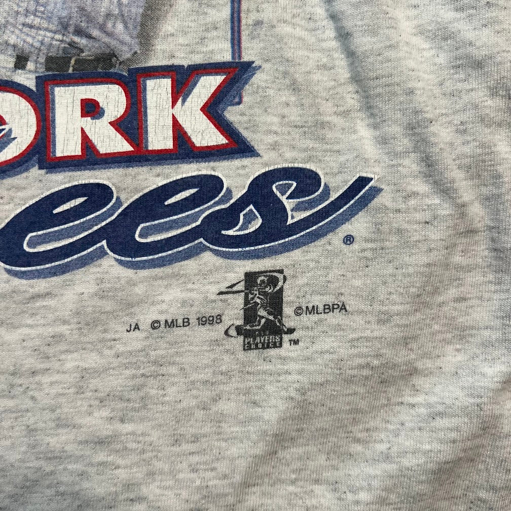 90s New York Yankees MLB Sport Attack Big Logo Double Stitch Vintage Tee L