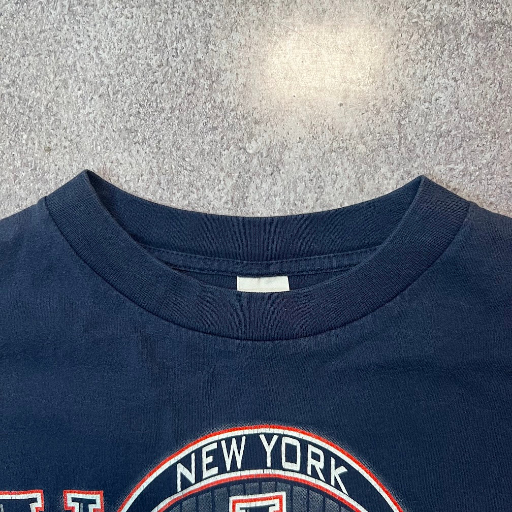 90s New York Yankees MLB Logo 7 Big Logo Faded Vintage Tee XL