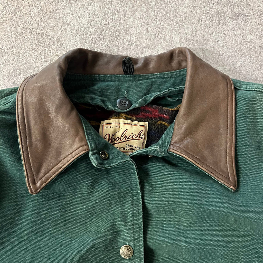 90s Woolrich Blanket Lined Made in USA Vintage Outdoor Jacket L