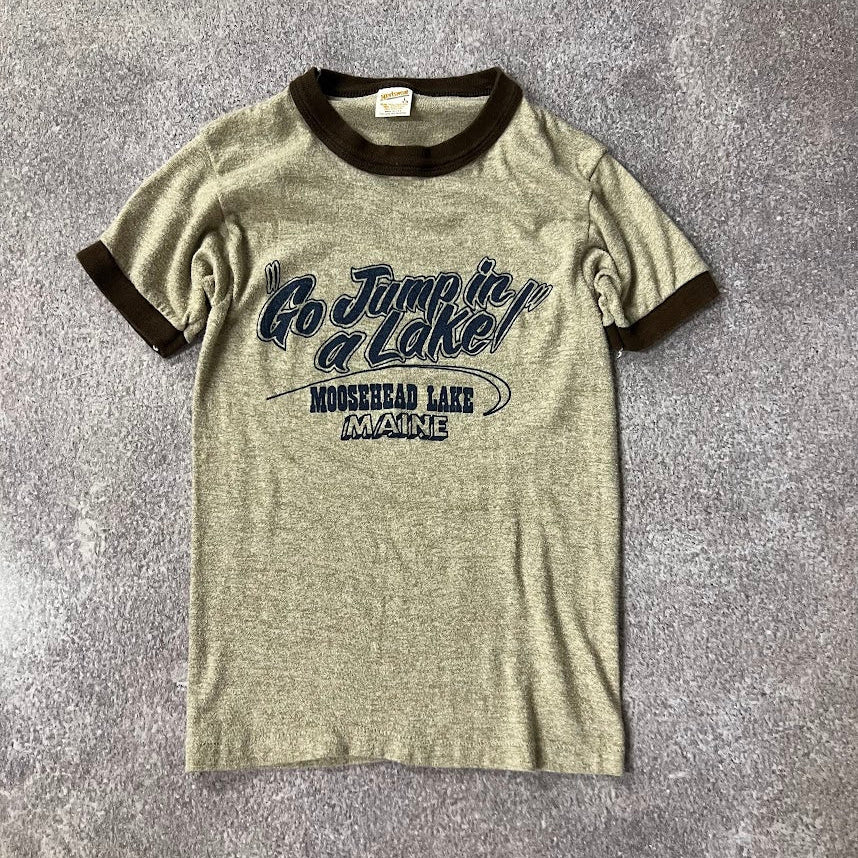 70s Sportswear Big Logo Single Stitch Made in USA Vintage Baby Tee L