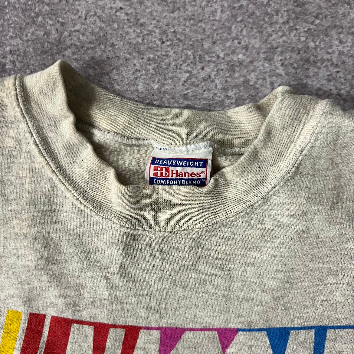 90s NASCAR Hanes Big Logo Faded Vintage Crewneck Sweatshirt L