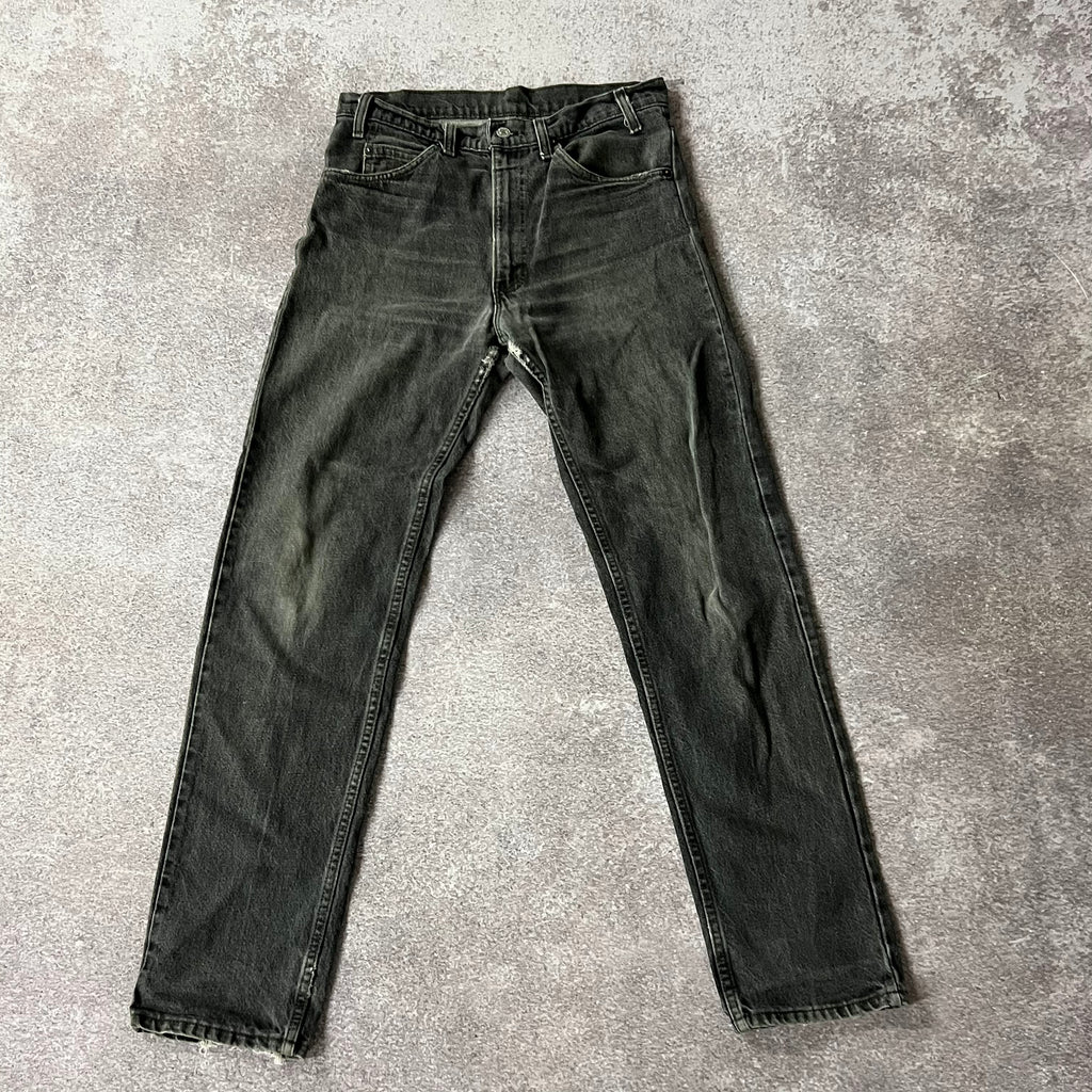 90s Levi's Orange Tab Black Distressed Jeans 34W x 34L