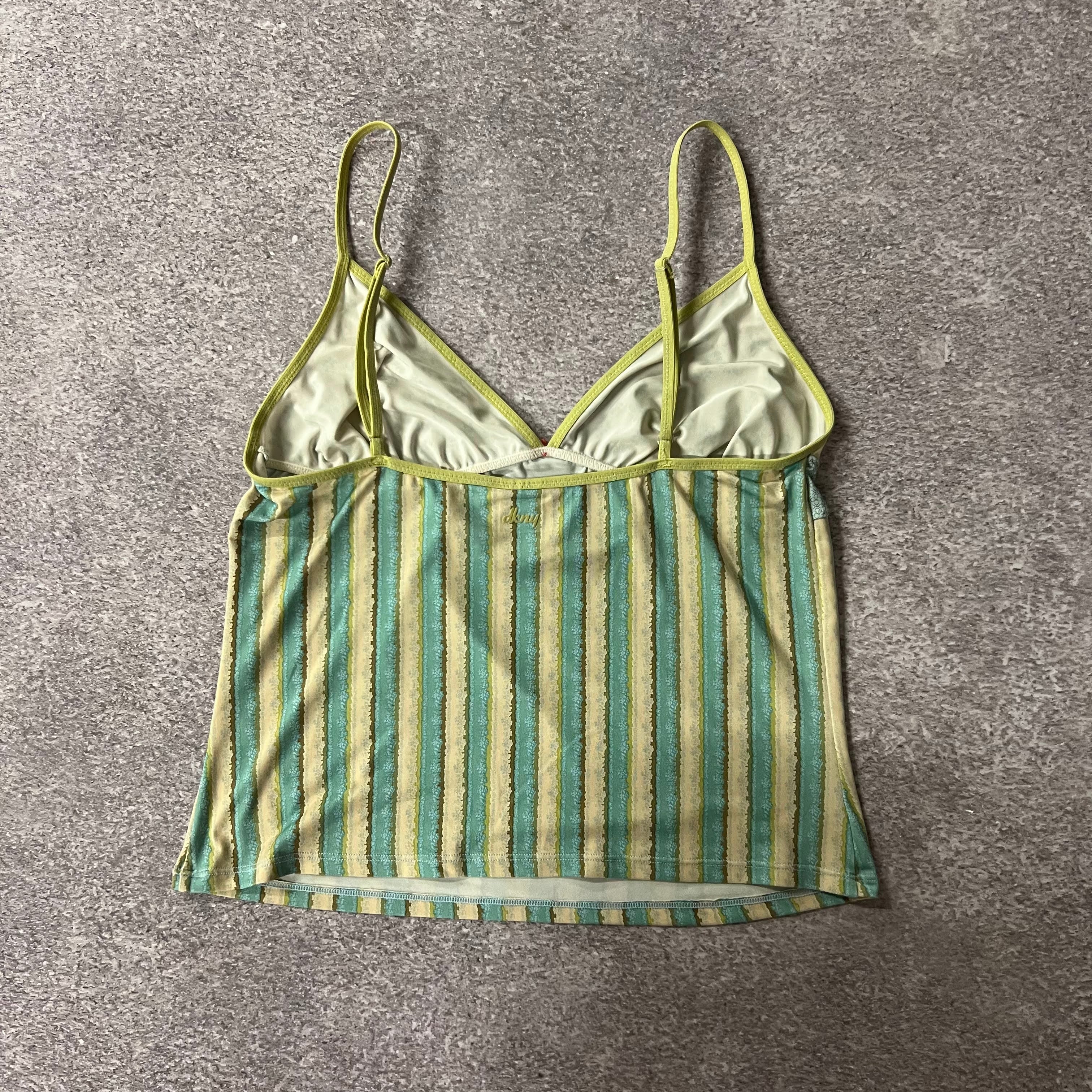 Y2K DKNY Multi Patterned Tank Top S