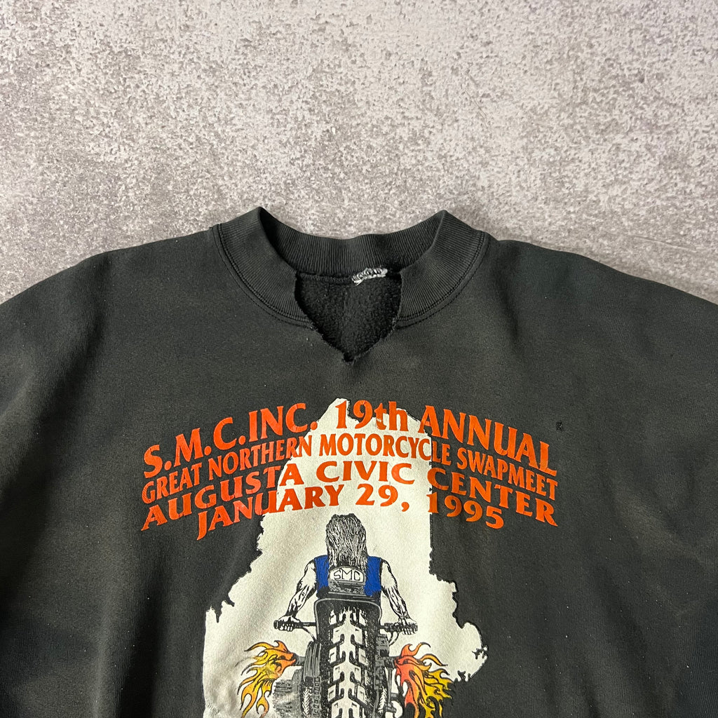 90s Augusta, Maine Worn In Crewneck M