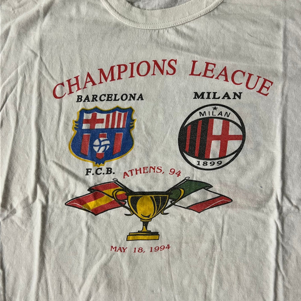90s AC Milan, Barcelona Back Graphic Tee L