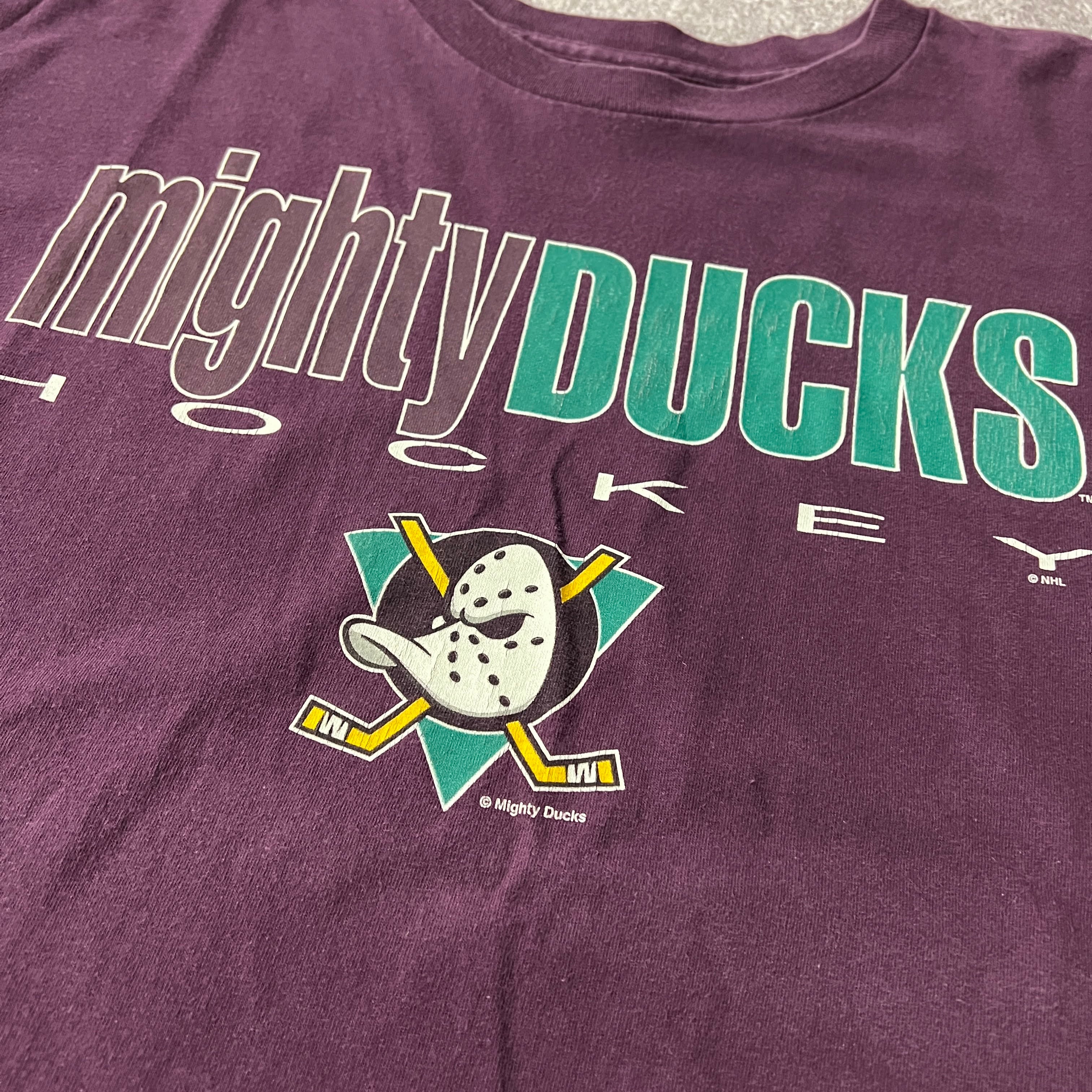 90s Anaheim Ducks Salem Sportswear Big Logo Tee L