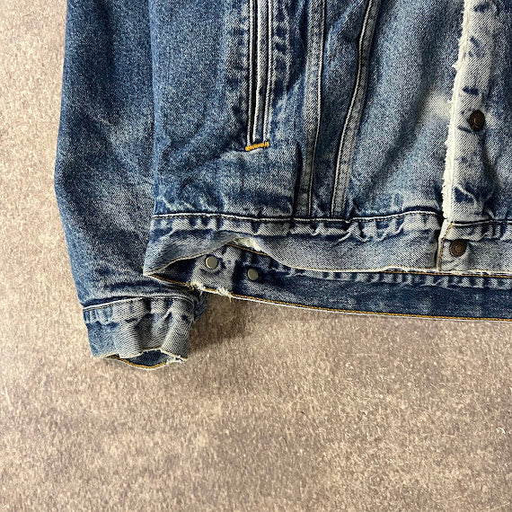 90s Levi's Sherpa Lined Workwear Outdoor Vintage Blue Jacket XL