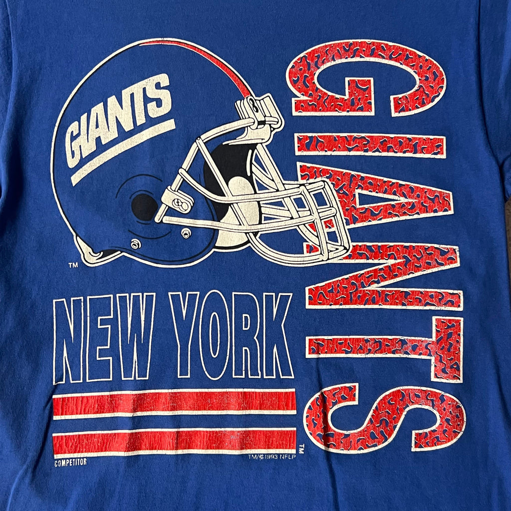 90s New York Giants Competitor Big Logo Single Stitch Tee L