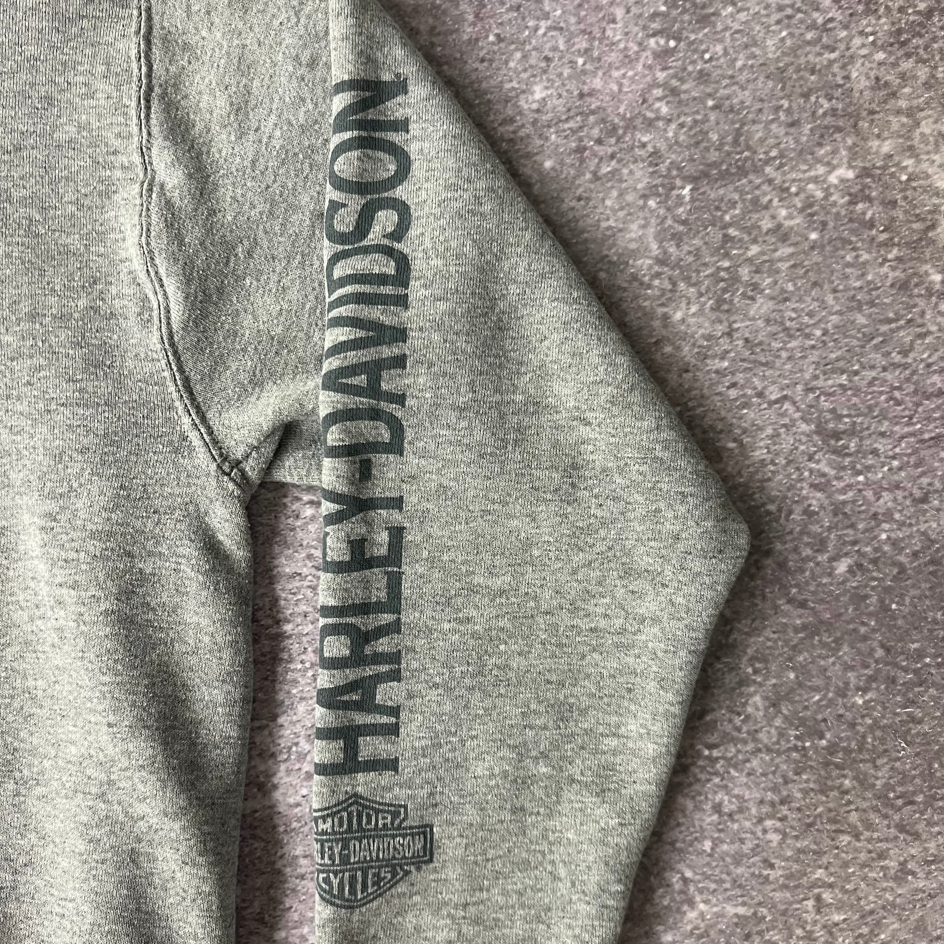 Y2K Harley Davidson Portland, Maine Gray Worn In Hoodie M