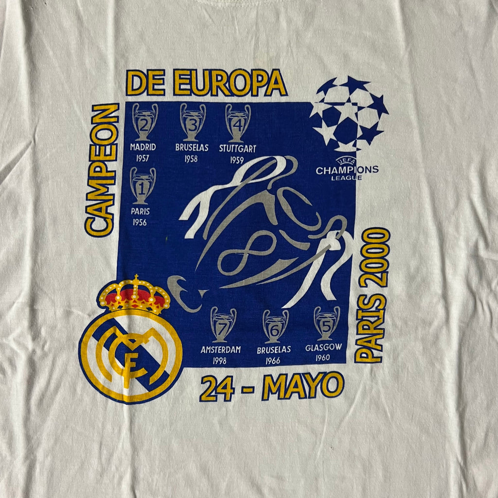 Y2K Real Madrid American Style Big Logo Tee L