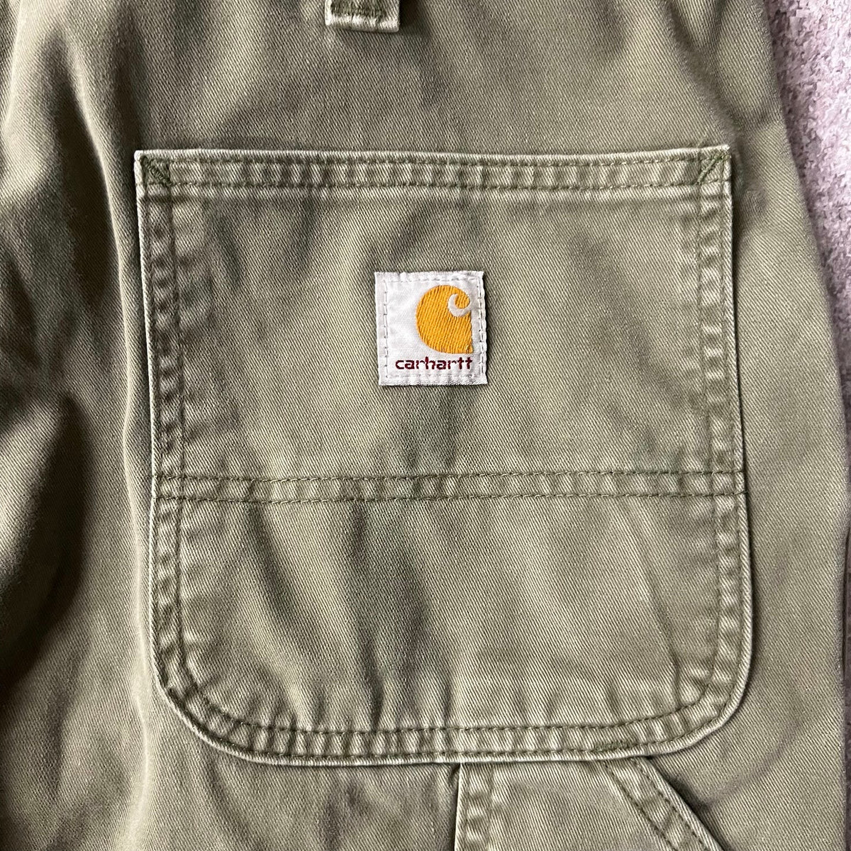 2010s Carhartt Workwear Faded Relaxed Green Vintage Pants 36x30