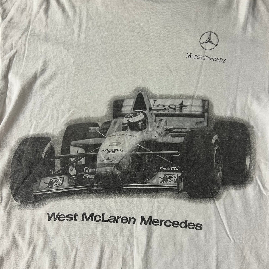 90s West McLaren Mercedes Faded Double Stitch Vintage Tee XL