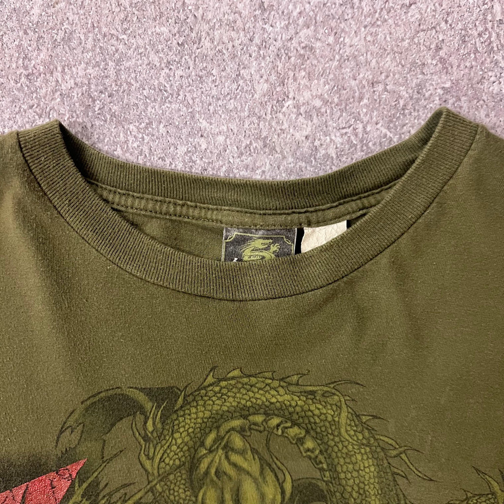 Y2K Silver Strand Graphic Faded Double Stitch Vintage Tee XL