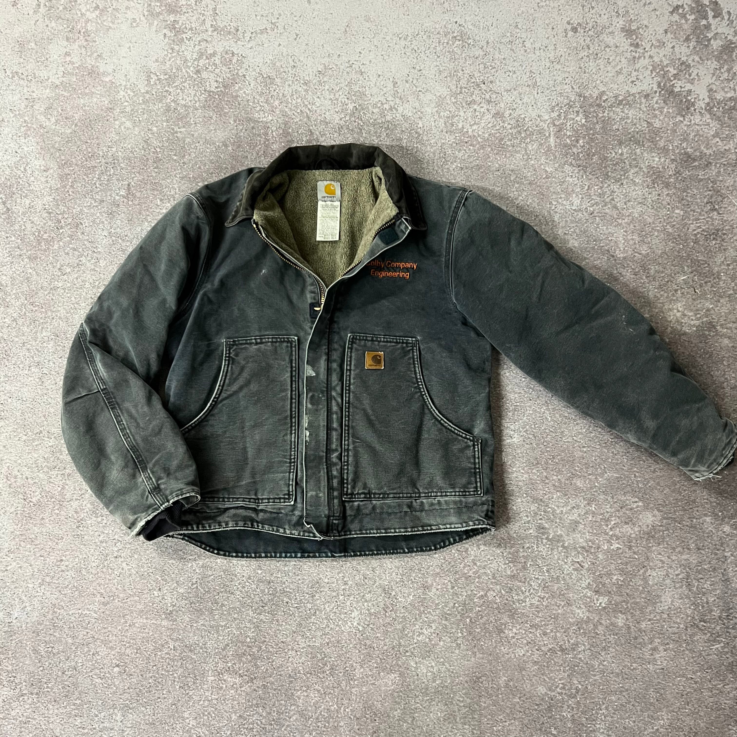 Y2K Carhartt Petrol Distressed Workwear Jacket M