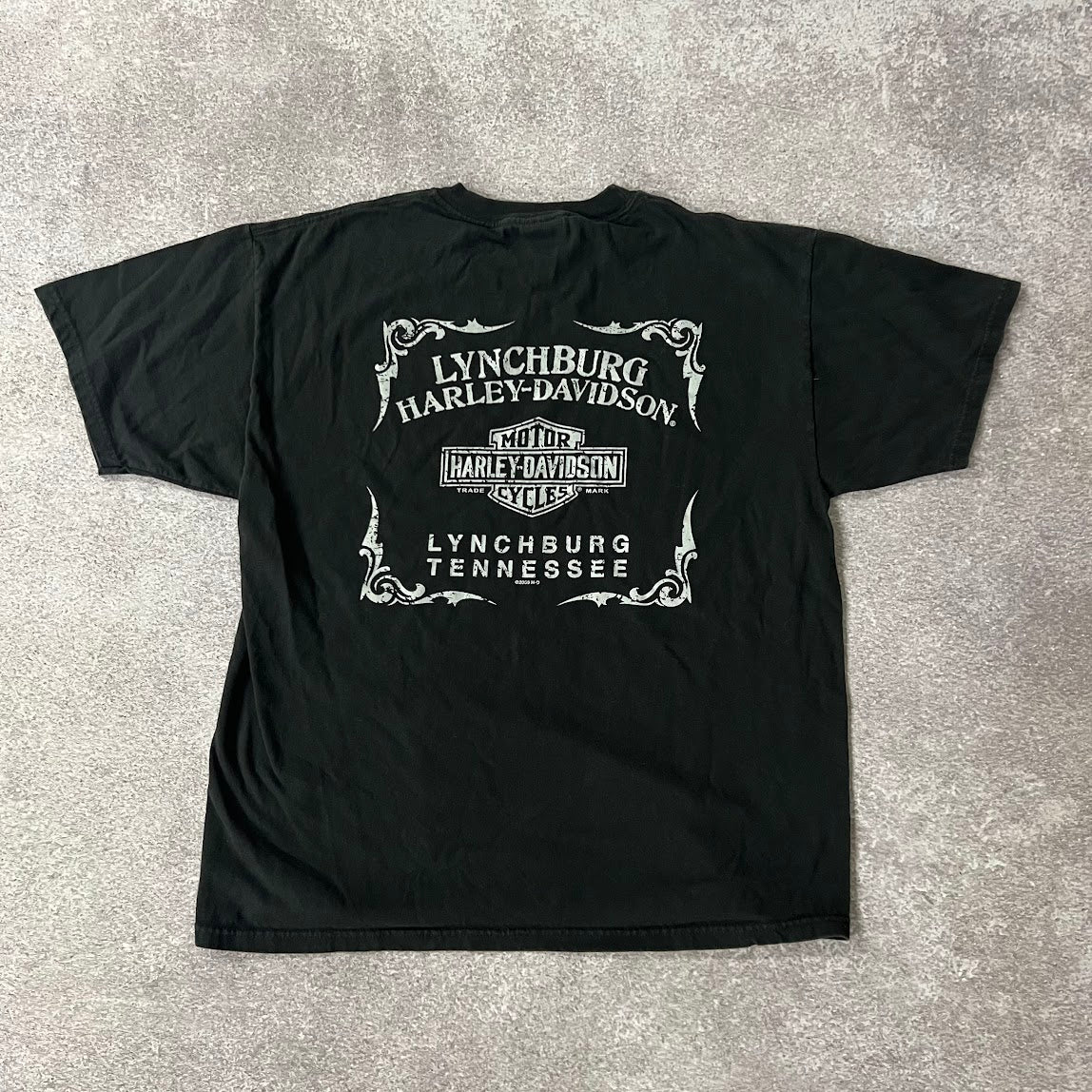 Y2K Harley Davidson Lynchburg, Tennessee Back Graphic Tee XL