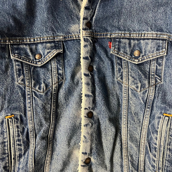 90s Levi's Sherpa Lined Workwear Outdoor Vintage Blue Jacket XL