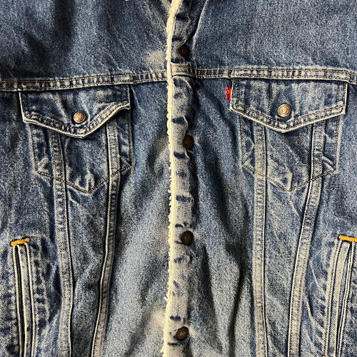 90s Levi's Sherpa Lined Workwear Outdoor Vintage Blue Jacket XL
