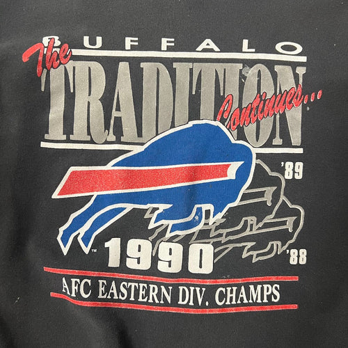 90s Buffalo Bills NFL Tee Jays Big Logo Sun Faded Vintage Crewneck M