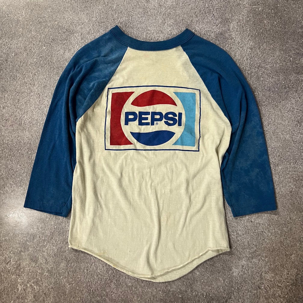 70s Signal Sports Faded Logo Graphic Vintage Long Sleeve Shirt M