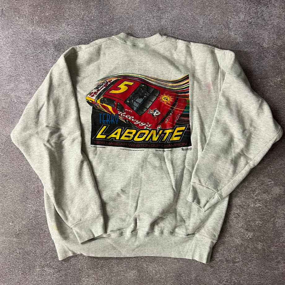90s Terry Labonte NASCAR Fruit of the Loom Big Logo Crewneck Sweatshirt XL