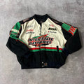 Y2K Bobby Labonte NASCAR JH Design Embroidered Puffer Jacket 2XL