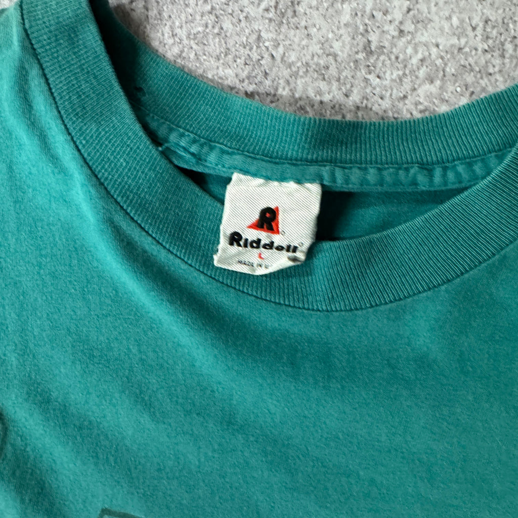 90s Miami Dolphins Riddell Cracked Print Tee L