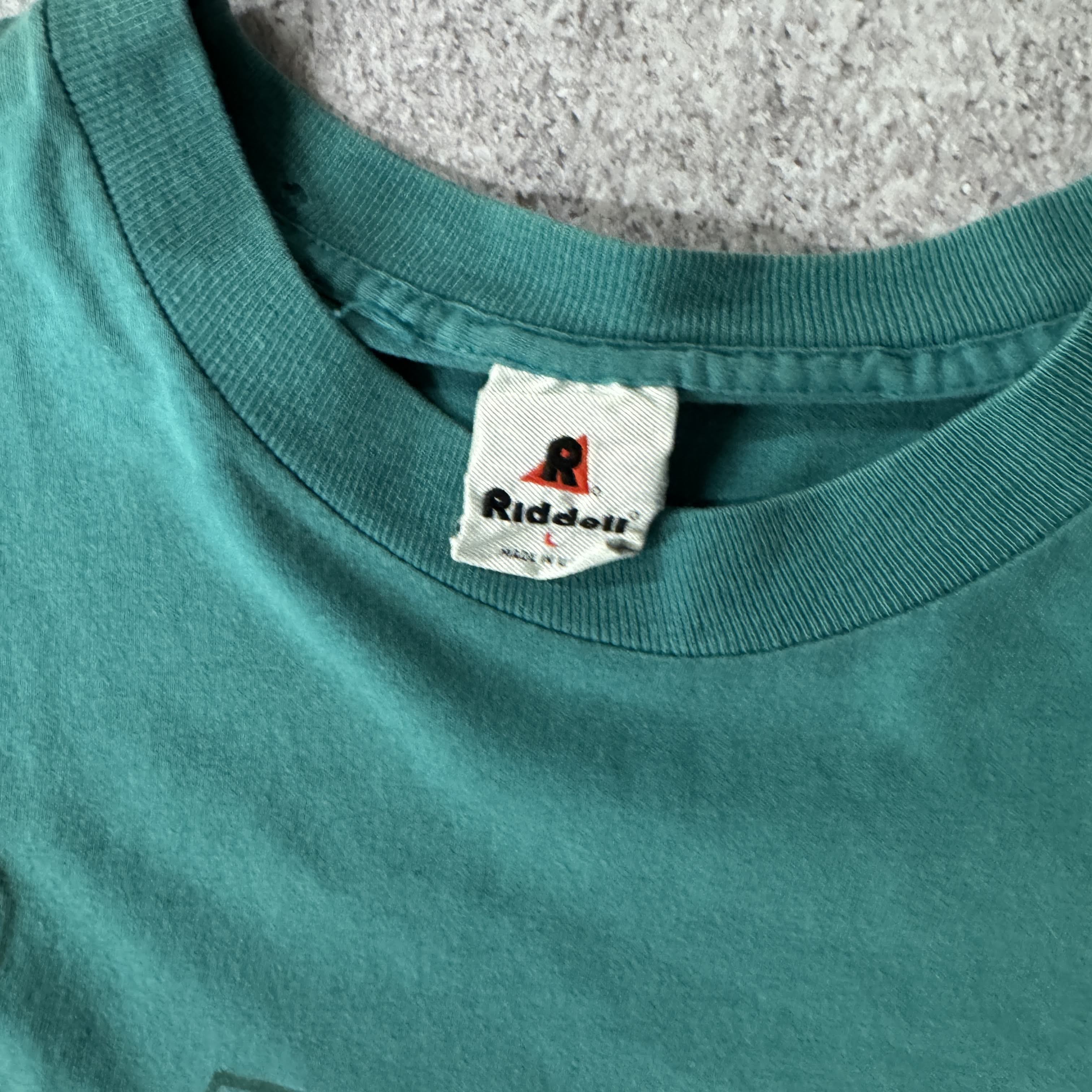 90s Miami Dolphins Riddell Cracked Print Tee L
