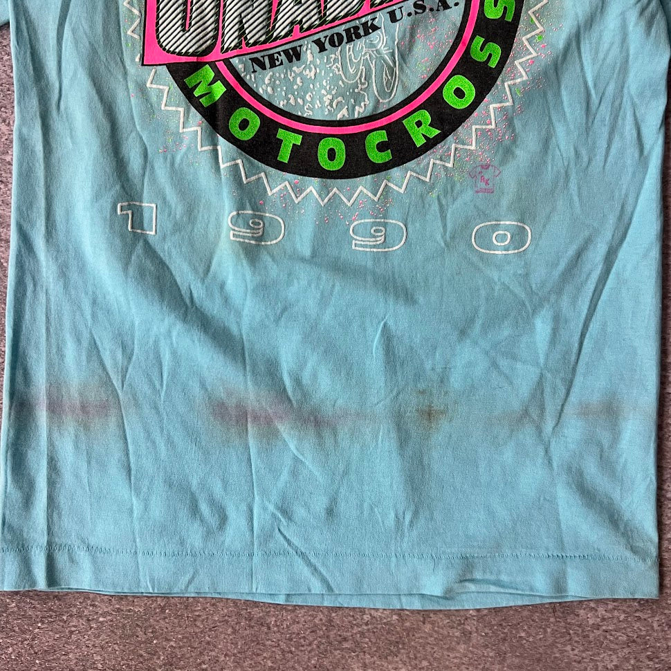 1990 Unadilla US Grand Prix Motocross Screen Stars Faded Single Stitch Tee M