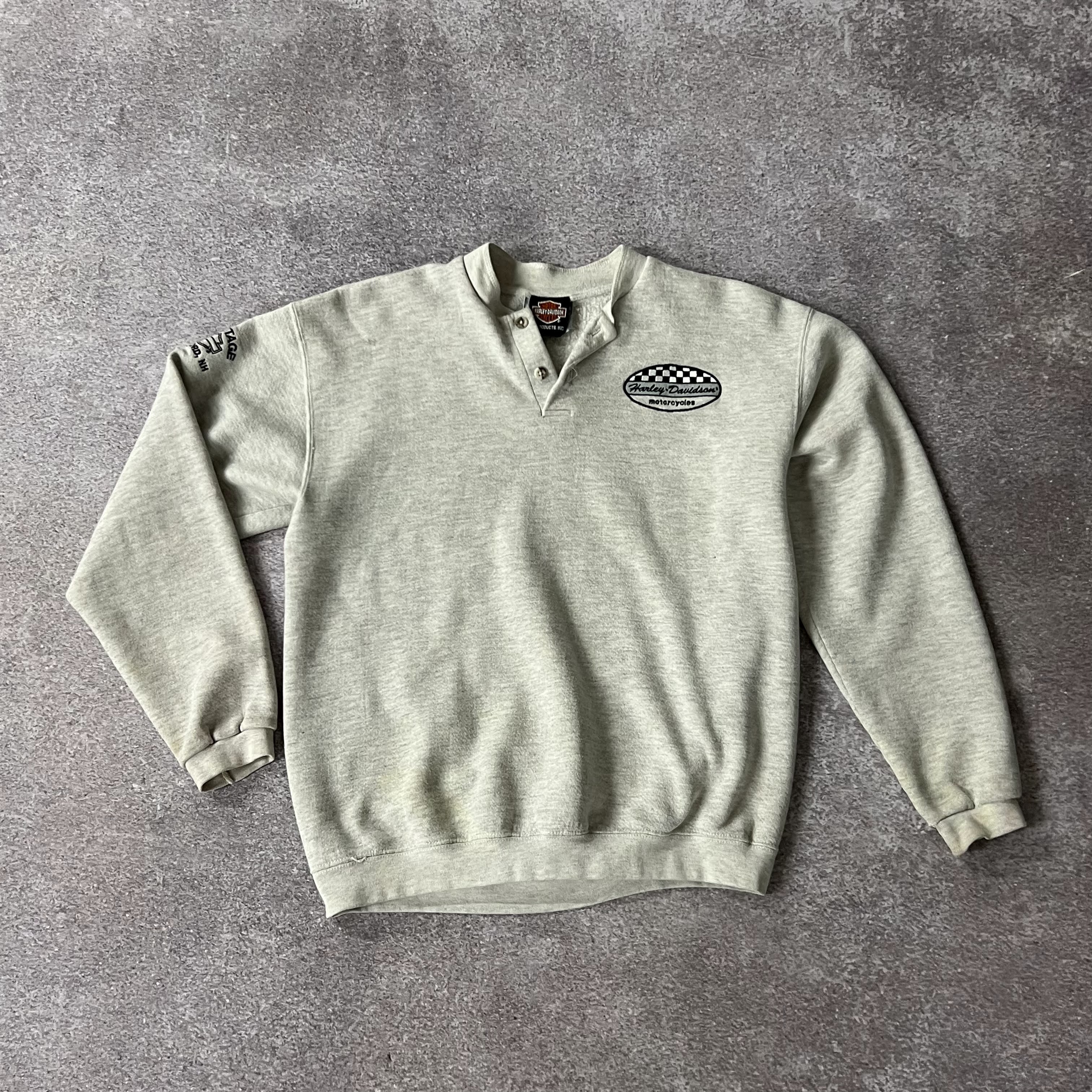 Y2K Harley Davidson Gray Crewneck M