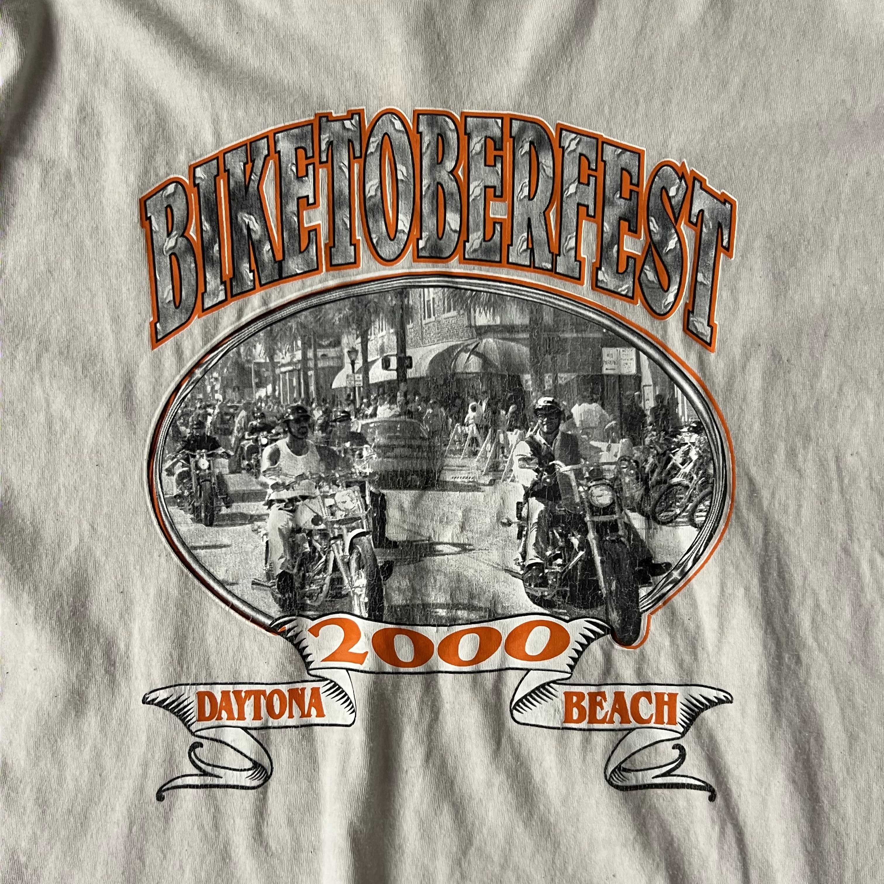 Y2K Calvin Klein Daytona Beach White Worn In Tee L