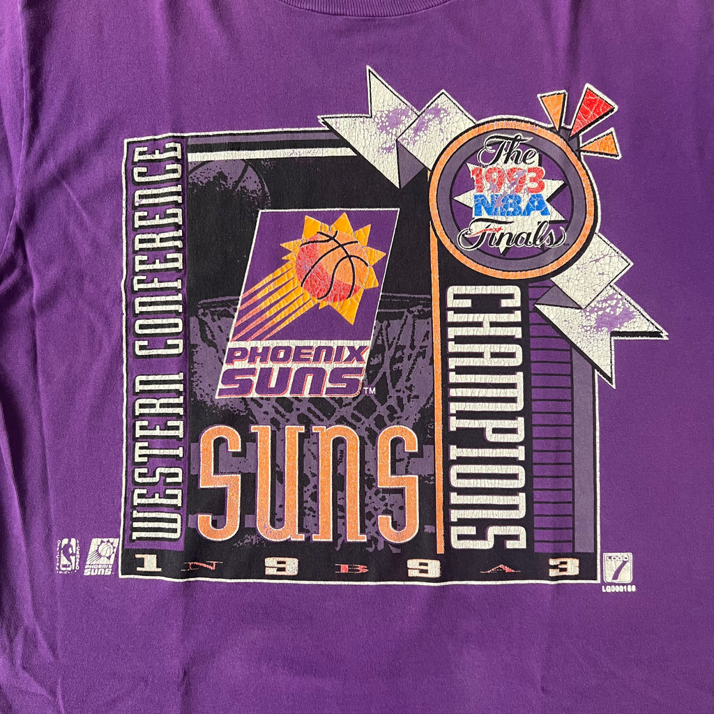 90s Phoenix Suns Logo 7 Big Logo Single Stitch Tee L