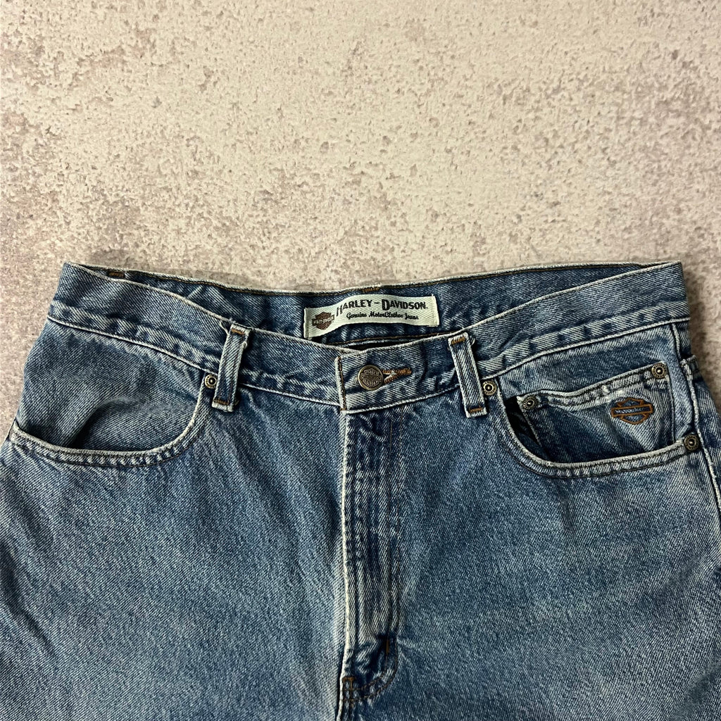 2010s Harley Davidson Blue Jeans 33W x 32L