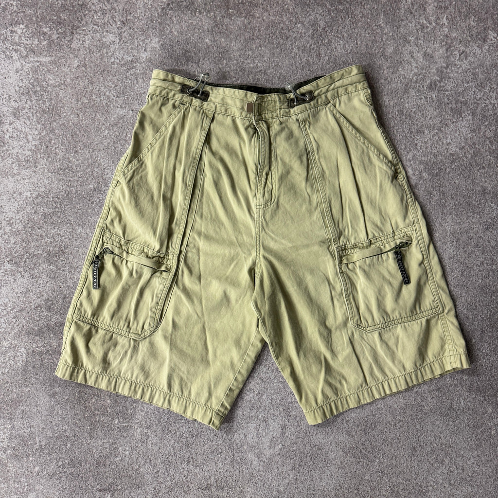Y2K Gotcha Cargo Shorts Brown Oversized 32W x 11L