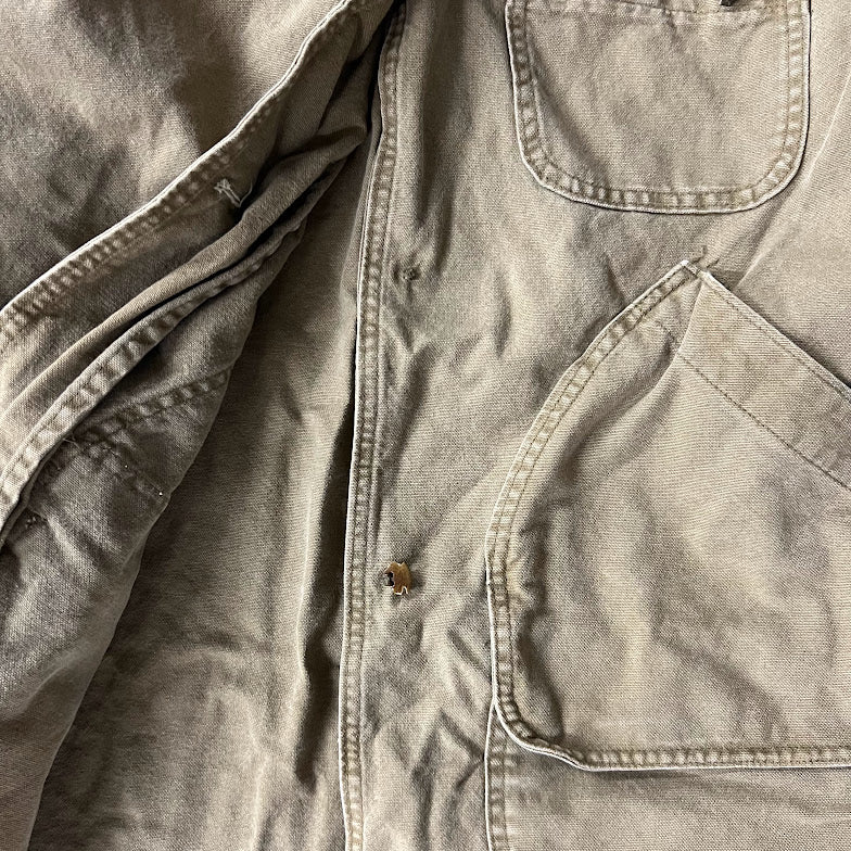 80s LL Bean Workwear Outdoor Heavyweight Vintage Tan Jacket L