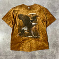 90s Tie Dye Western Big Logo Double Stitch Vintage Streetwear Tee XXL