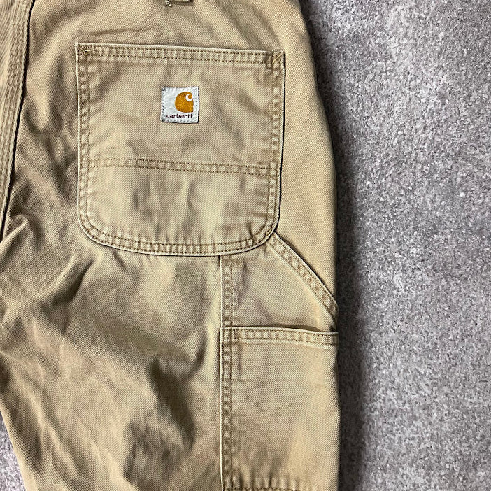 2010s Carhartt Workwear Faded Relaxed Tan Vintage Pants 34x30