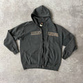 Y2K Harley Davidson Maine Gray Distressed Zip Up Hoodie M