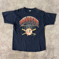 90s New York Yankees Logo 7 All Over Print Tee XL