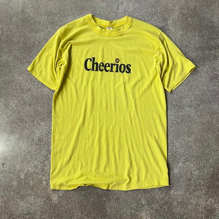 80s Cheerios Cereal T-Shirt Yellow Center Star XL Single Stitch Promo Tee