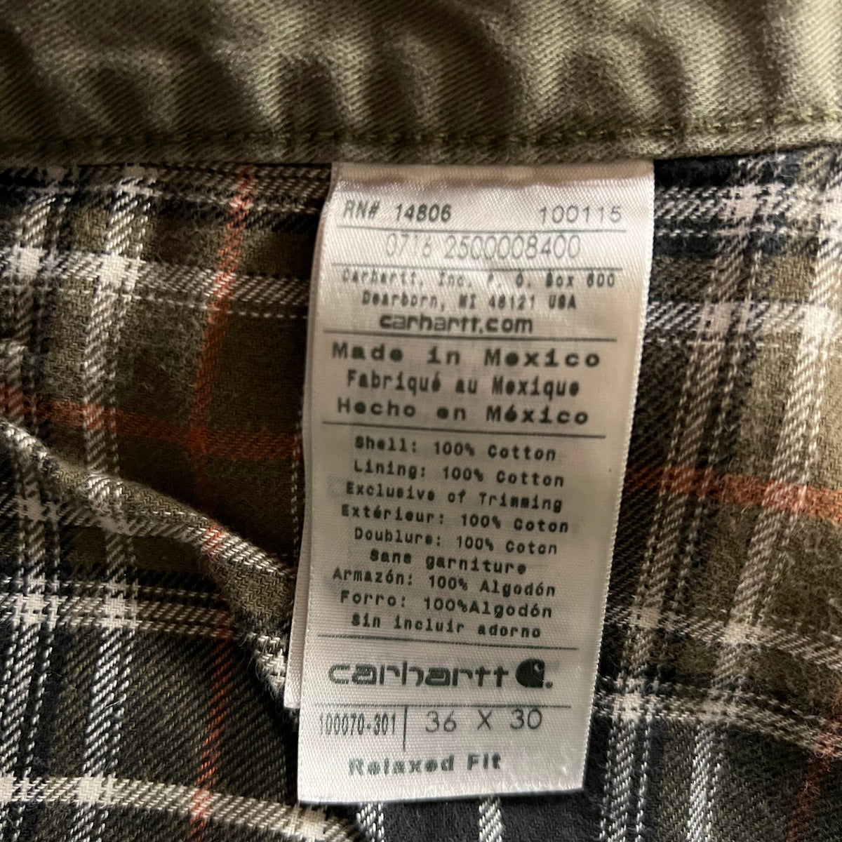 2010s Carhartt Workwear Faded Relaxed Green Vintage Pants 36x30