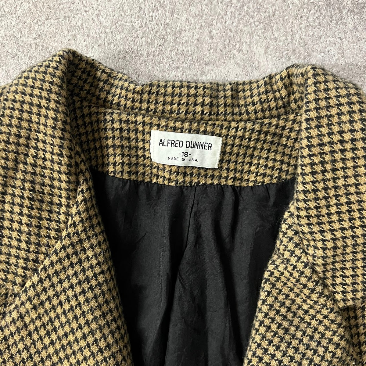90s Alfred Dunner Patterned Wool Made in USA Vintage Blazer 18