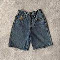 90s Bill Blass Petites Denim Shorts Blue Embroidered Size 4P