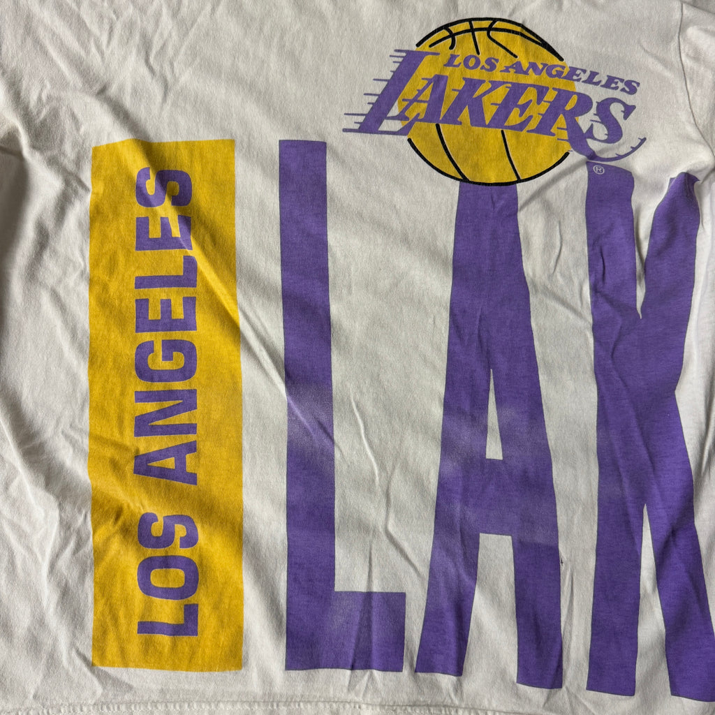 90s Los Angeles Lakers Starter Big Logo Single Stitch Tee L