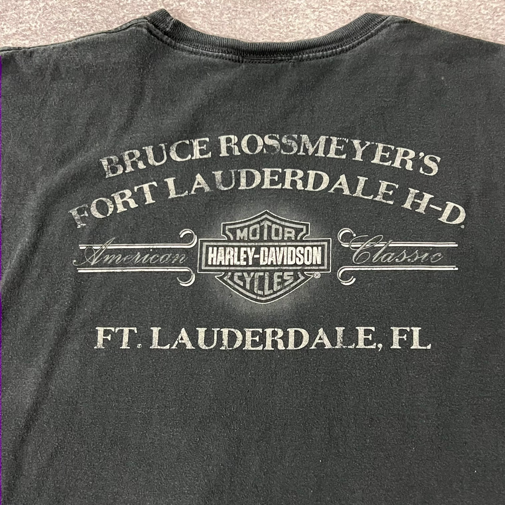 Y2K Harley Davidson Ft, Lauderdale Florida Heavyweight Tee 2XL