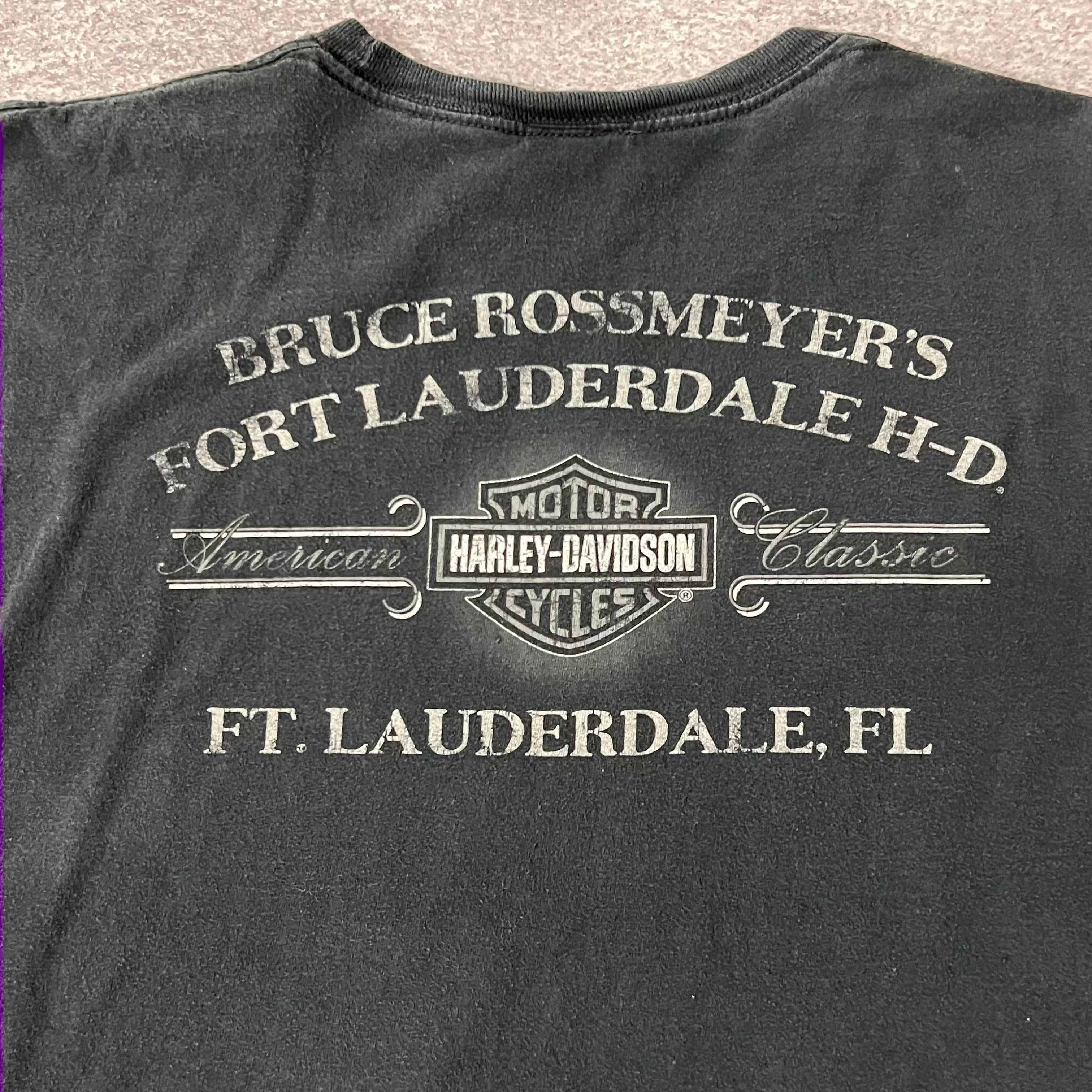 Y2K Harley Davidson Ft, Lauderdale Florida Heavyweight Tee 2XL