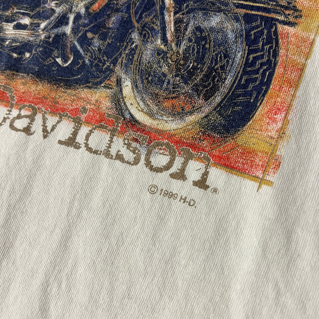 90s Harley Davidson Kelowna, Canada White Back Graphic Tee L