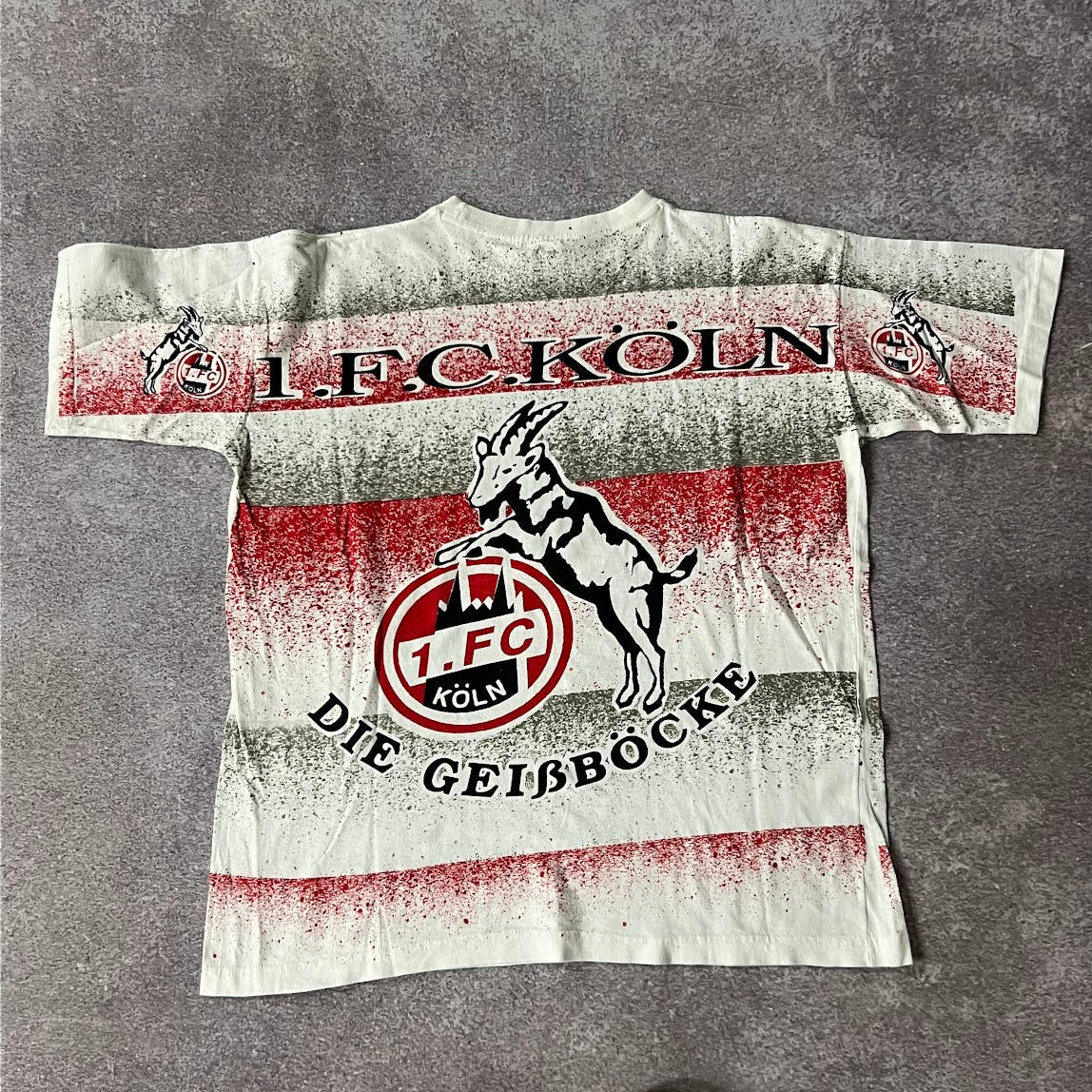 90s FC Koln American Style All Over Print Tee XL