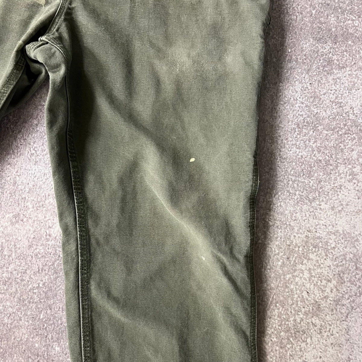 Modern Carhartt Workwear Faded Distressed Green Pants 36x30