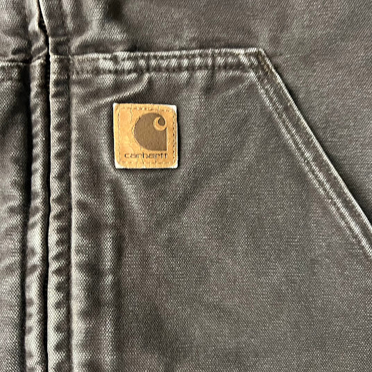 2010s Carhartt Sherpa Lined Workwear Vintage Brown Vest 2XL